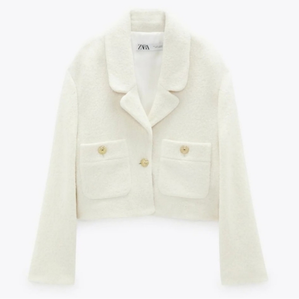 Zara Wool Blend Blazer Coat Size XL XXL - Picture 3 of 10